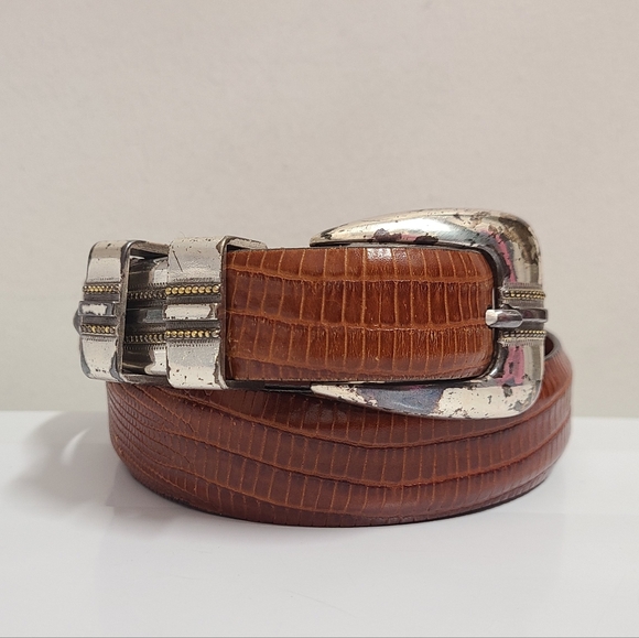 Johnston & Murphy #8823 Italian Calfskin Belt Cognac Sz 36 - Picture 3 of 15